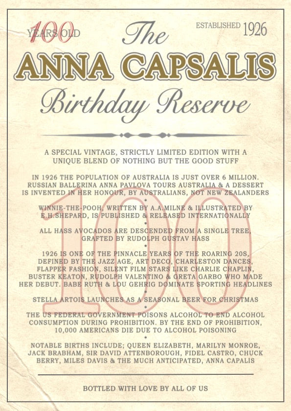 Birthday Reserve 100