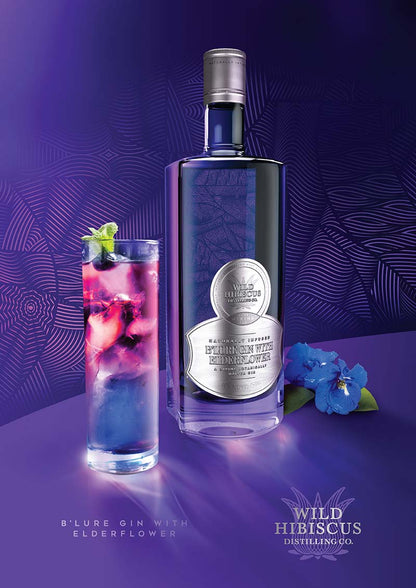 B'Lure Butterfly Pea Gin with Elderflower